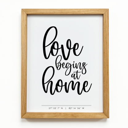 Love Begins at Home – Personalized Print