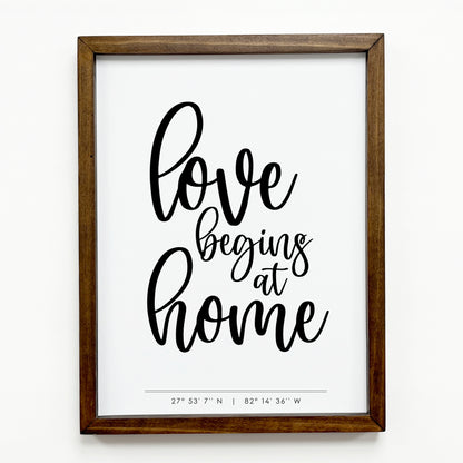 Love Begins at Home – Personalized Print