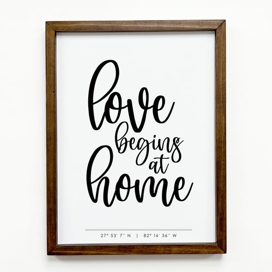 Love Begins at Home – Personalized Print