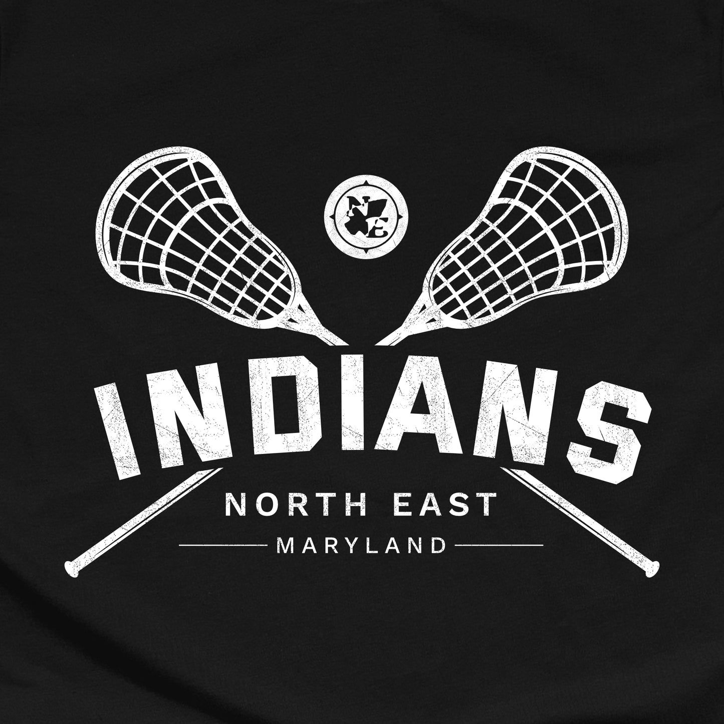 North East Indians Lacrosse T-Shirt - Distressed