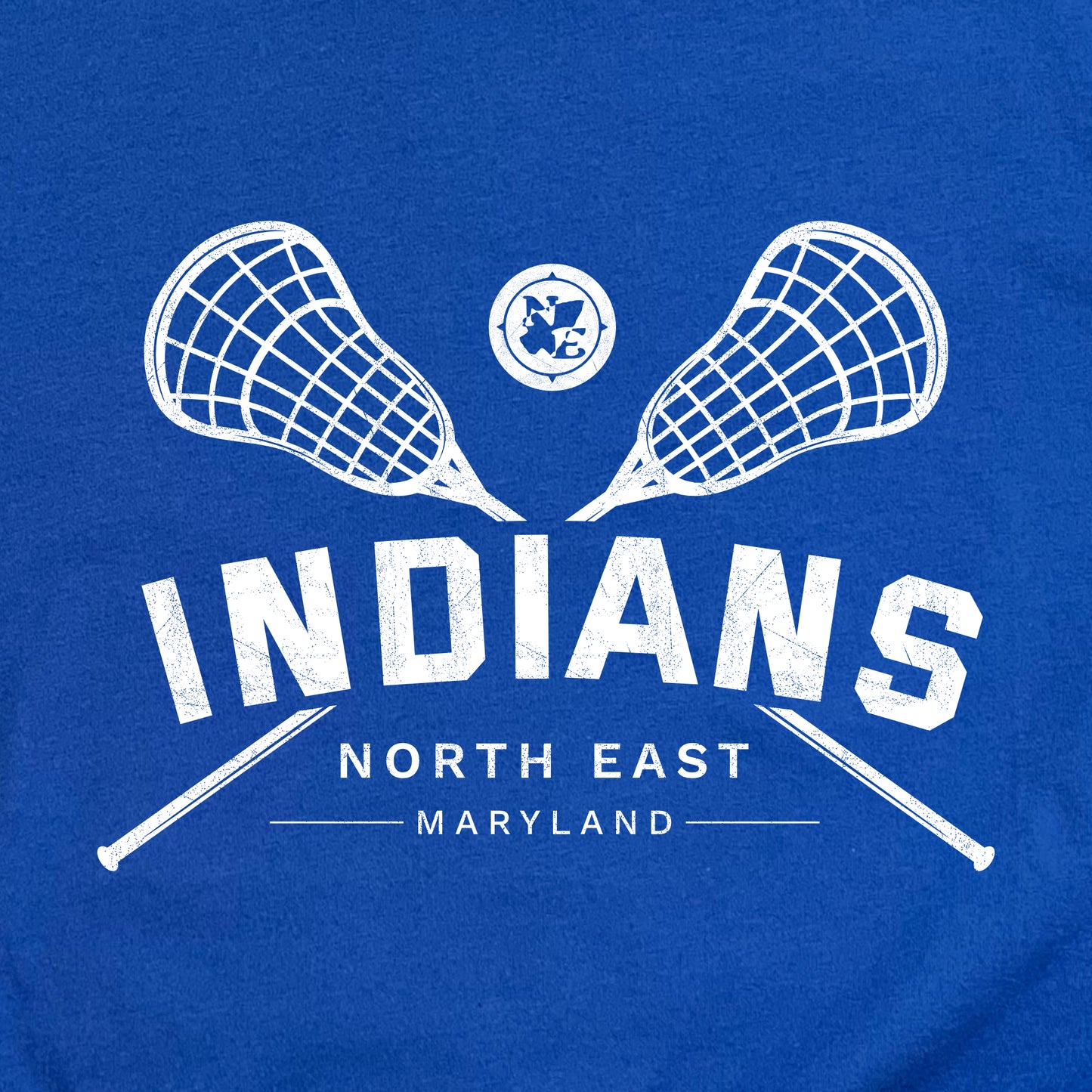 North East Indians Lacrosse T-Shirt - Distressed