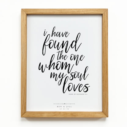 Song of Solomon 3:4 – Personalized Print