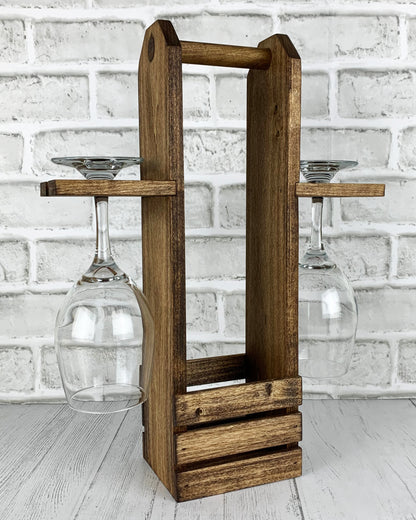 Handcrafted Wooden Wine Caddy